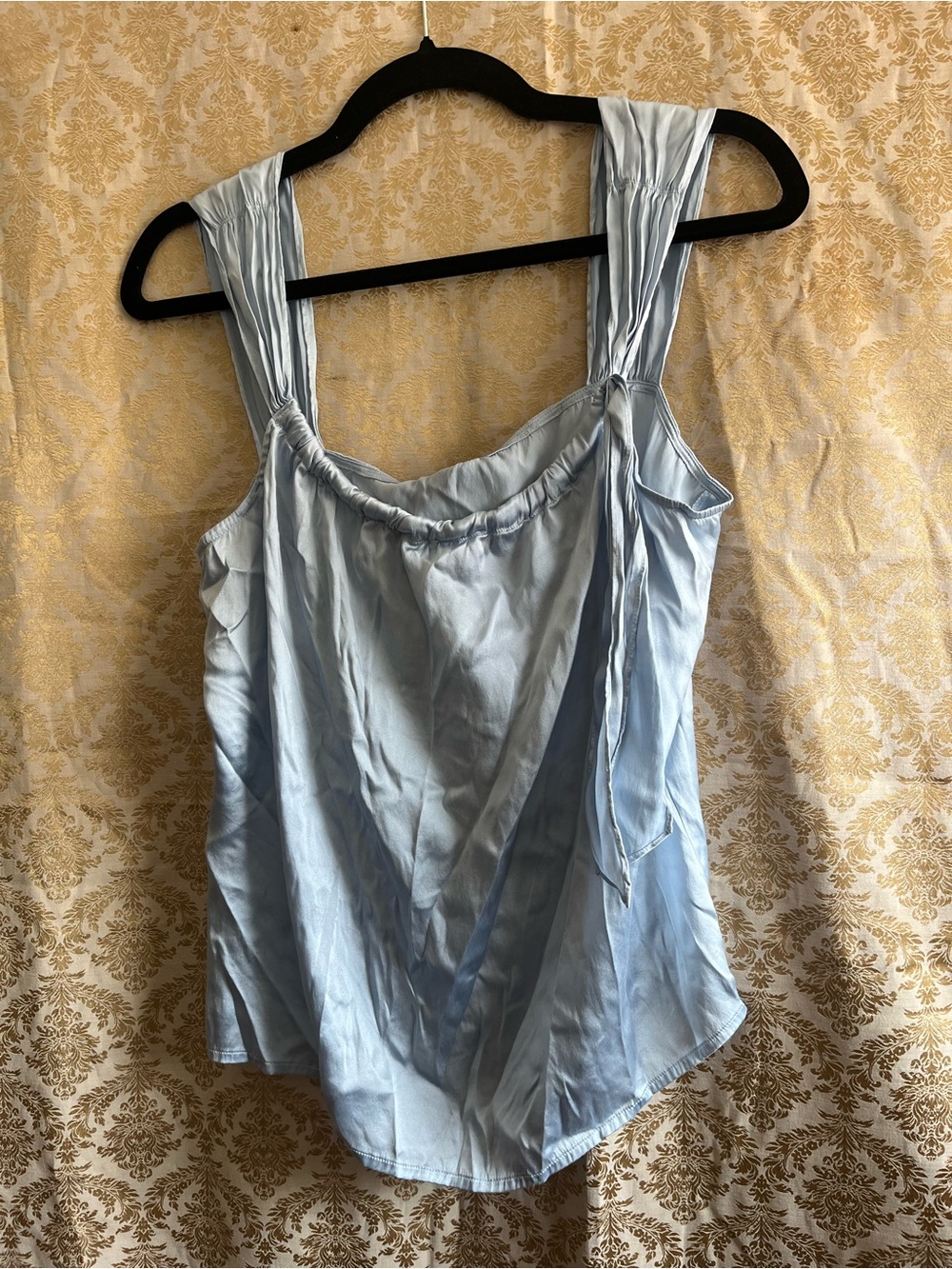 Vintage The Jeanius Look Randolph Duke Light Blue Camisole Silk Blouse